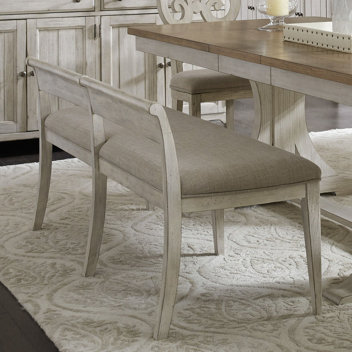 Farmhouse Reimagined - Upholstered Bench - White