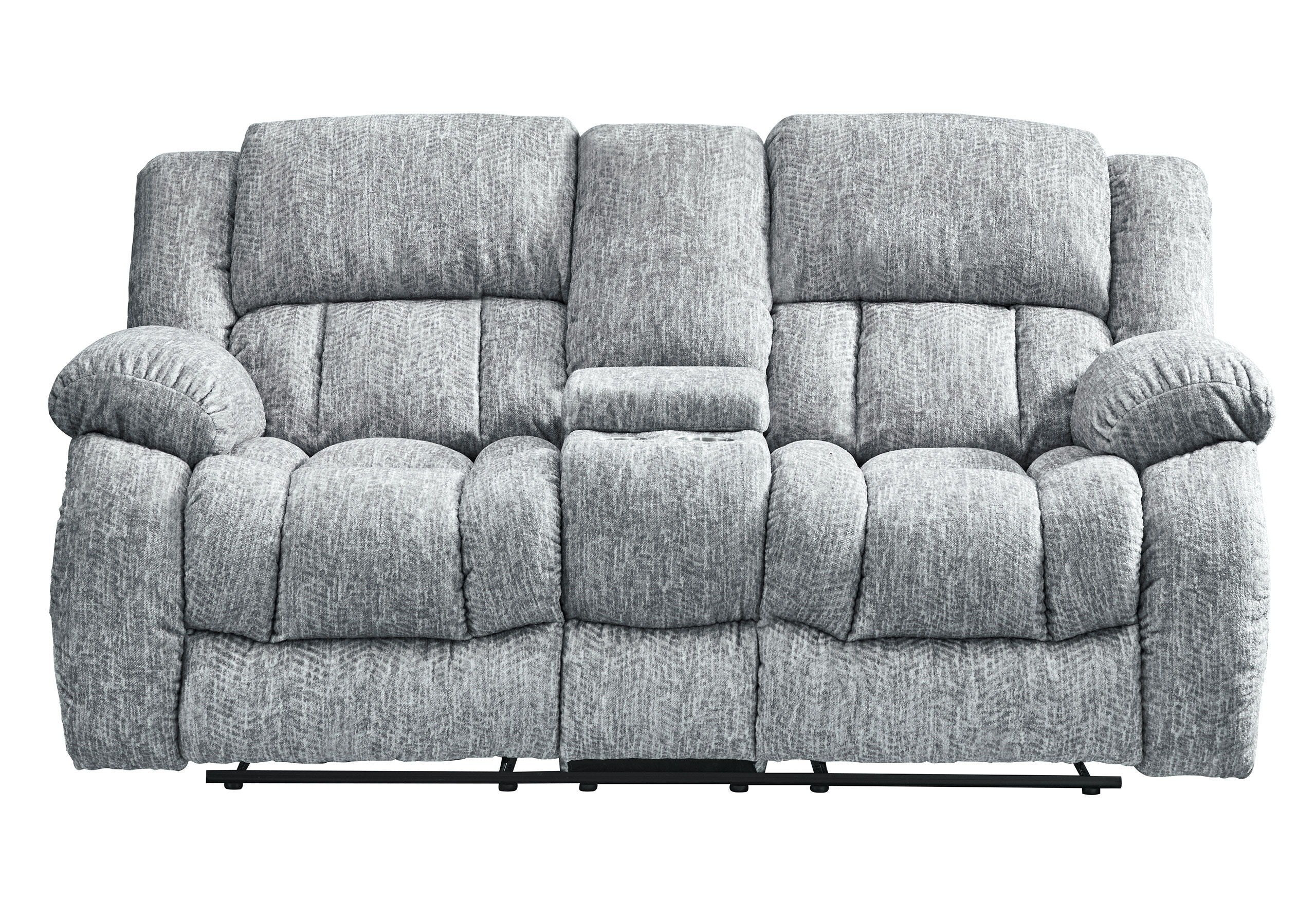 U250 - 3 Piece Living Room Set (Reclining Sofa / Console Reclining Loveseat & Glider Recliner) - Gray