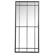 Annetta - Window Pane Floor Or Wall Mirror - Black