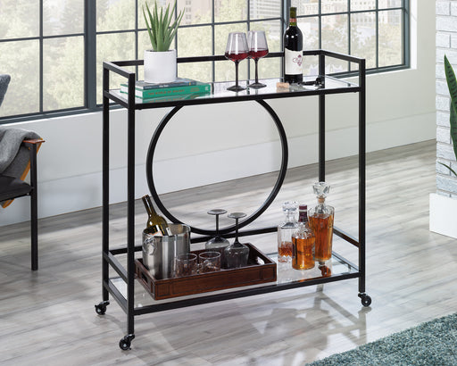 Int Lux Bar Cart Black/glass 3a image