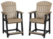 Fairen Trail - Barstool (Set of 2) - Black / Driftwood