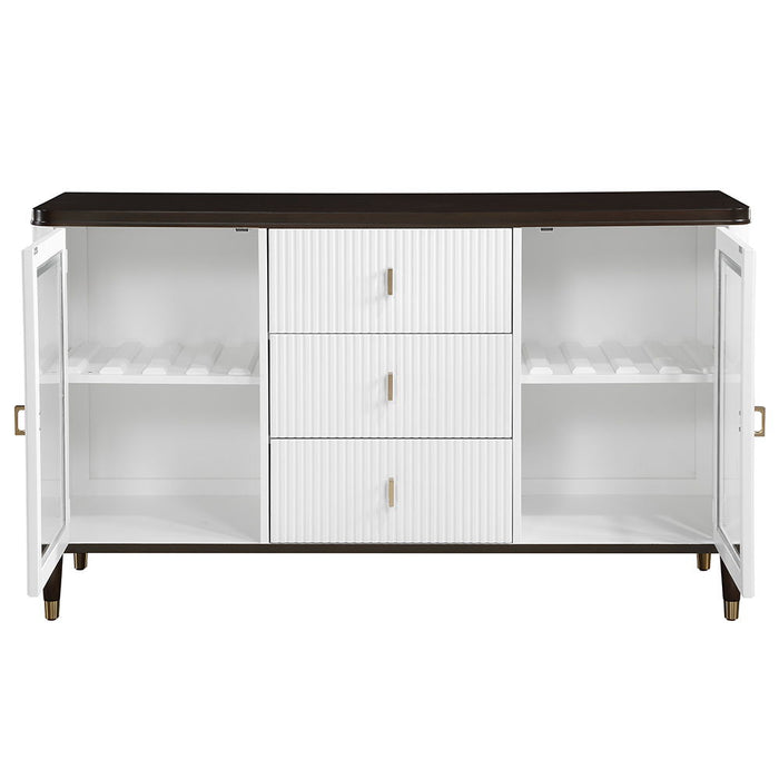 Carena - Server - White & Brown Finish