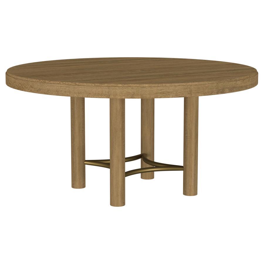 Arini - 60" Round Wood Dining Room Table - Sand Wash