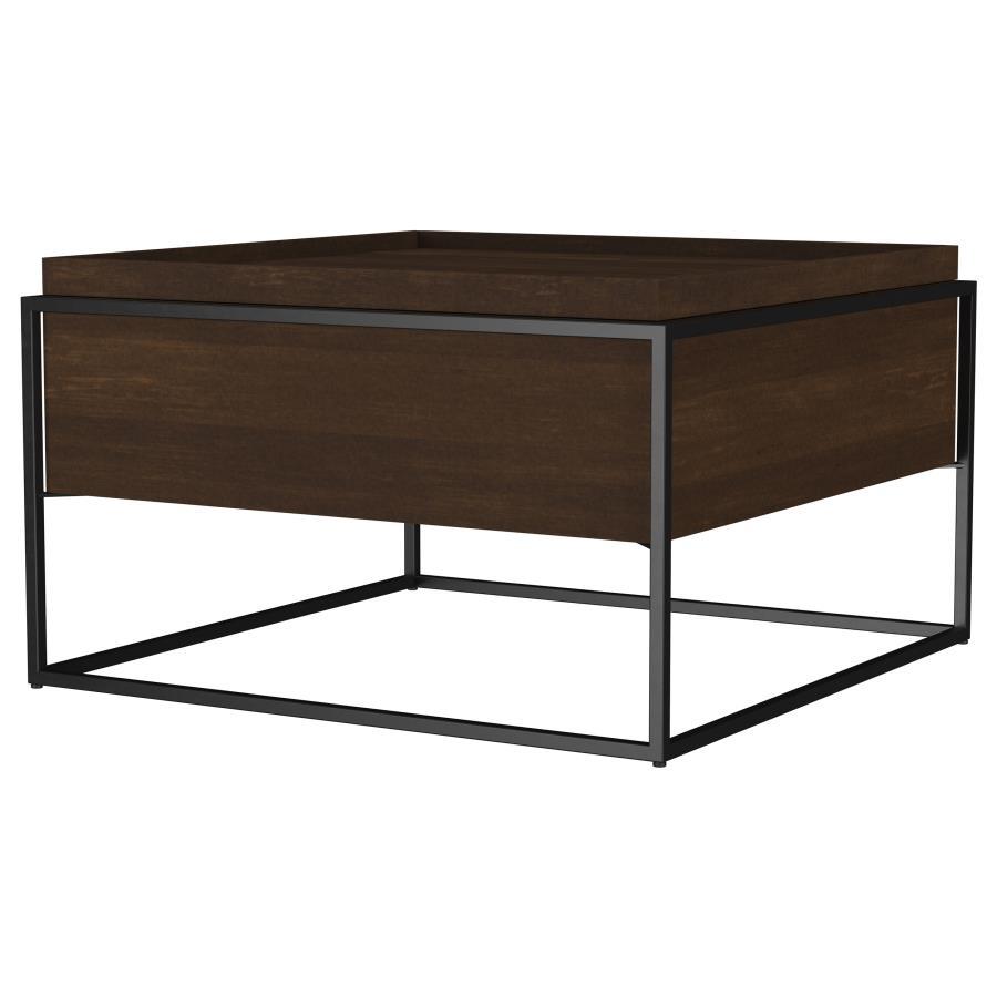 Fulton - Square - Mango Wood Coffee Table - Dark Brown