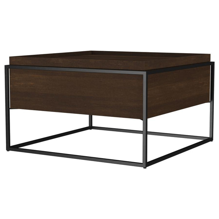 Fulton - 30" Square - Mango Wood Coffee Table - Dark Brown