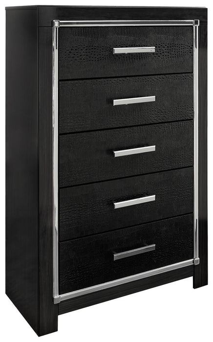 Kaydell - Black - Five Drawer Chest