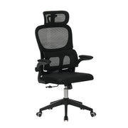 High Back Ergonomic Swivel Rolling Office Chair With Tilt Function, 3D Headrest, Lumbar Support - Black