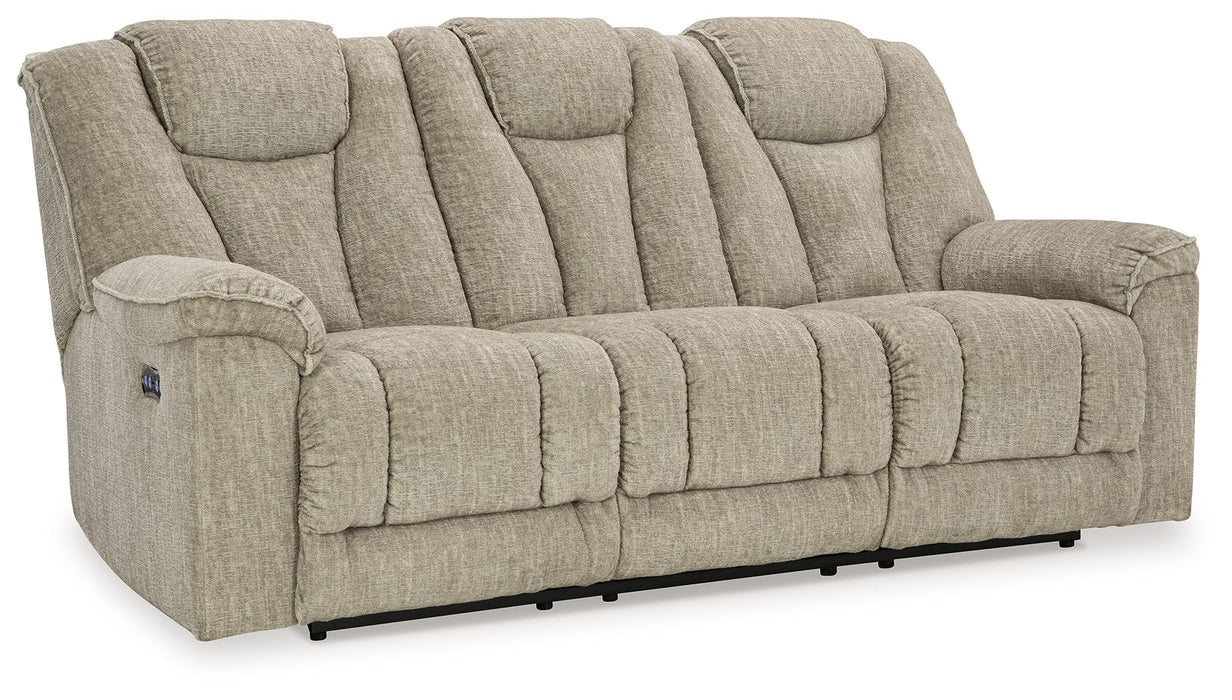 Hindmarsh - Stone - Power Reclining Sofa With Adj Headrest