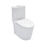 1 Piece Toilet For Bathroom, Dual Flush 1.24 / 1.6 Gpf, Soft Closing Seat - White