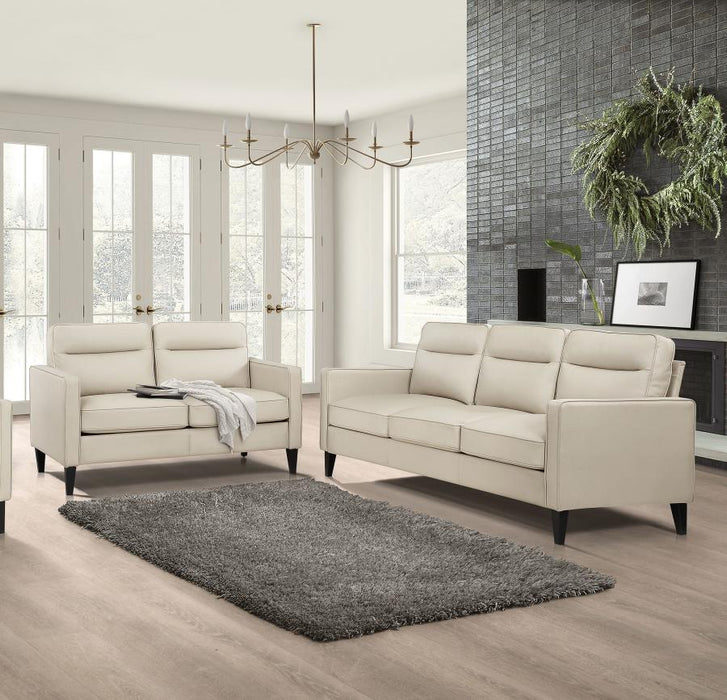 Jonah 2-piece Upholstered Track Arm Sofa Set