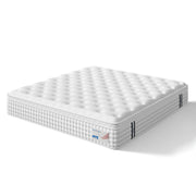 12" King Hybrid Mattress, Memory Foam & Pocket Spring Bed, Medium Firm Comfort, Spine Support, Quiet & Breathable - White