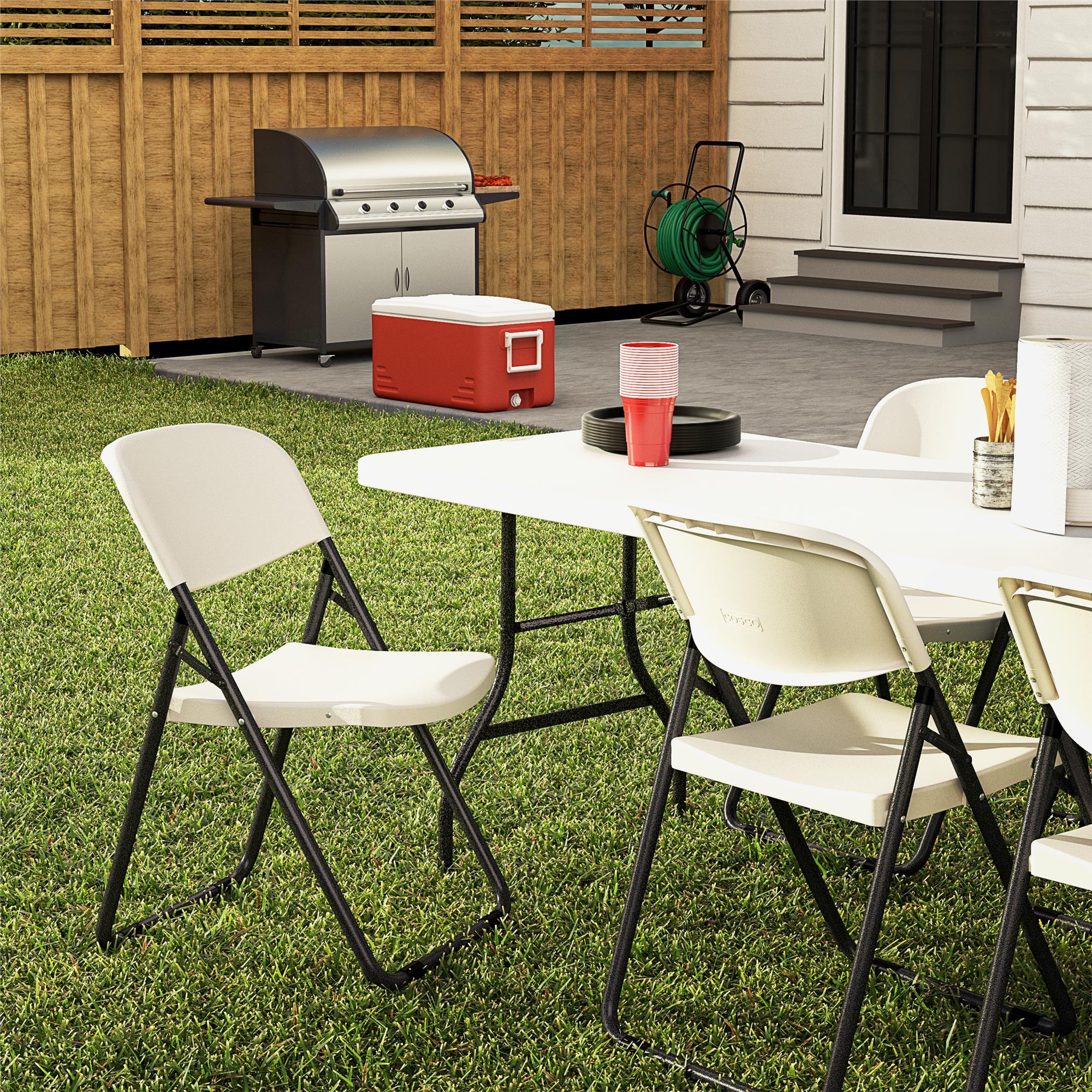 U - Leg Folding Chair - White