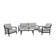 Outdoor Conversation Set With Chairs, Bench Sofa, Tables, Sunbrella Cushions