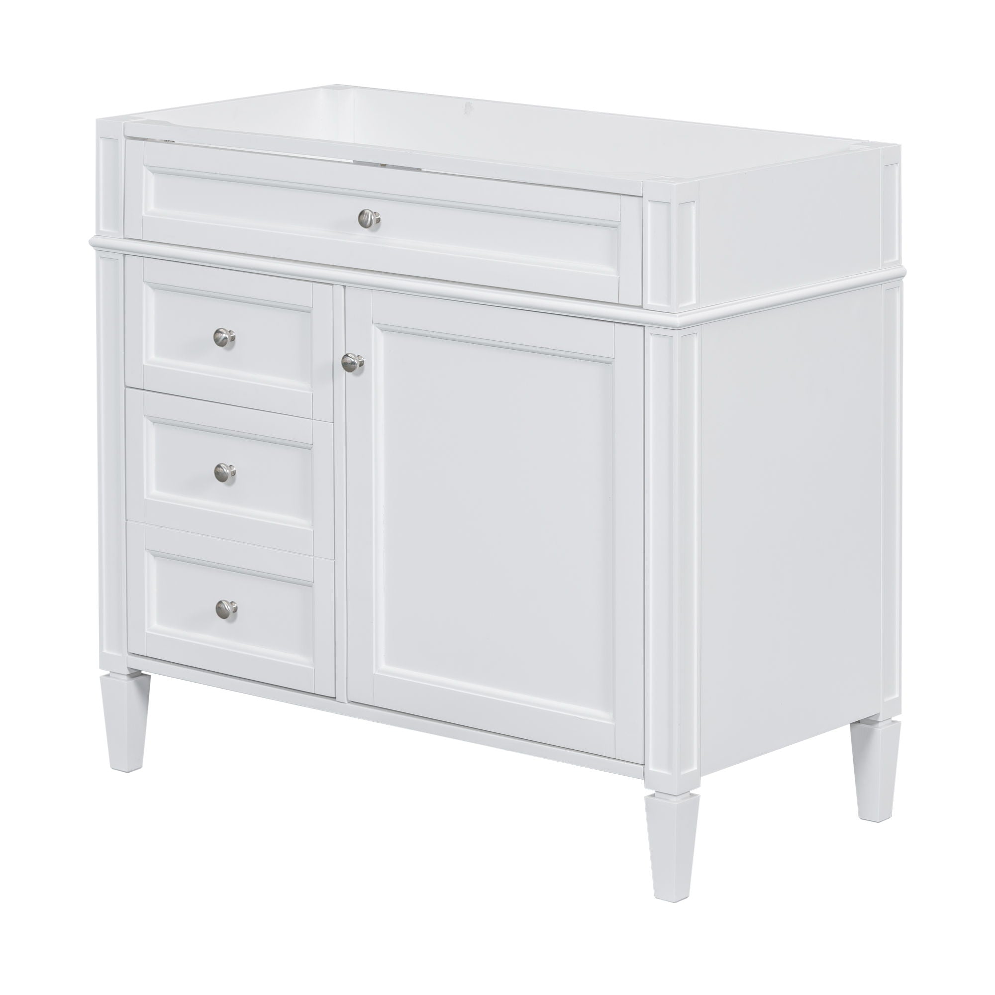 Bathroom Vanity With 2 Drawers And Tip-Out Drawer, Storage Cabinet