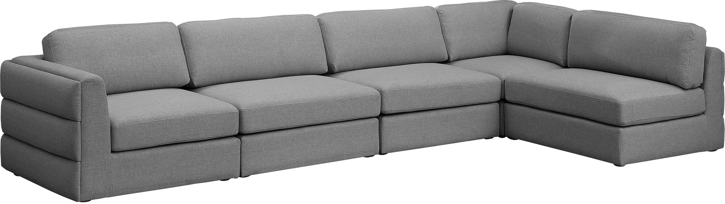 Beckham - Modular Sectional 5 Piece - Gray - Fabric