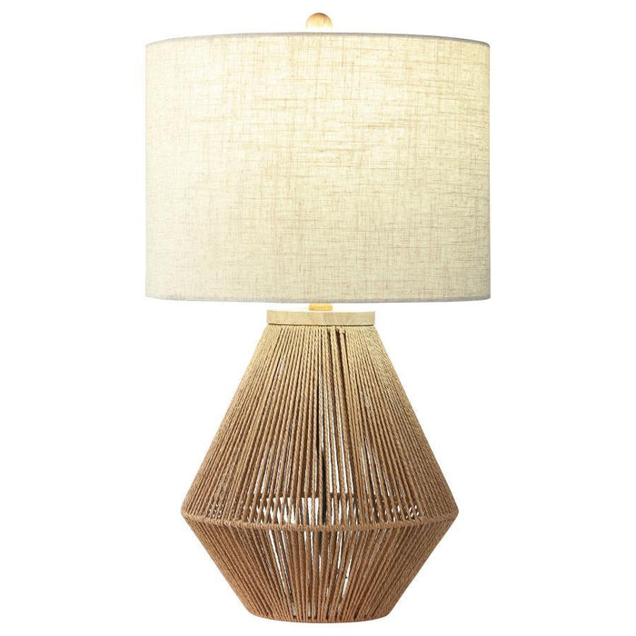 Pryor - Drum Shade Handwoven Rope Table Lamp - Natural