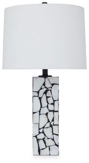 Macaria - Marble Table Lamp - White / Black