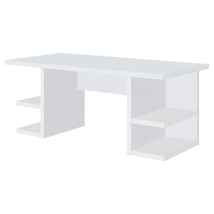 Alice - 4-Shelf Engineered Wood Writing Desk - White