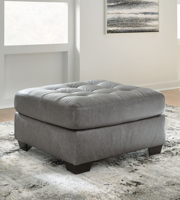 Clairette Court - Alloy - Oversized Accent Ottoman