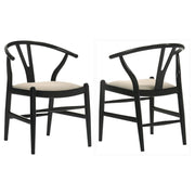 Crestmont - Wood Wishbone Dining Side Chair (Set of 2) - Black