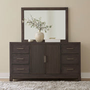Modern Edge - Dresser & Mirror - Brown