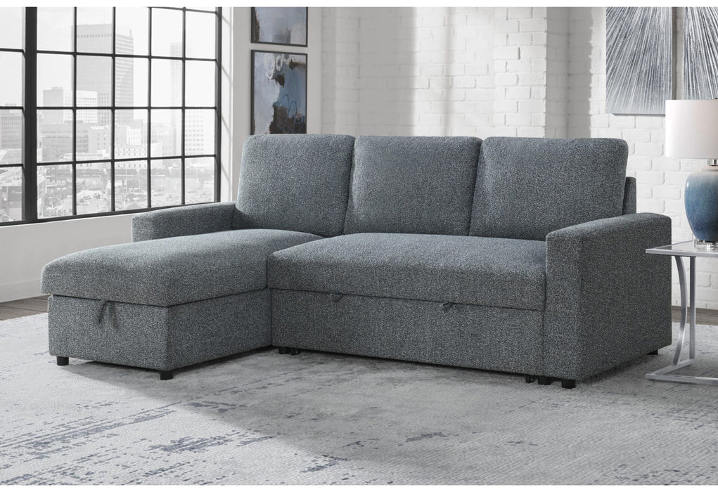 U1220 - Pull Out Sofa Bed With USB - Onyx