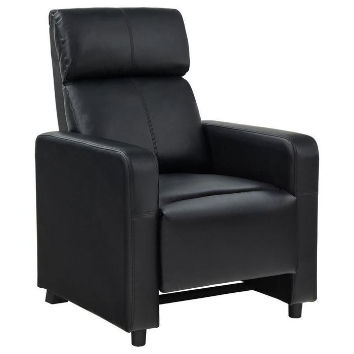 Toohey - Upholstered Home Theater Push Back Recliner - Black