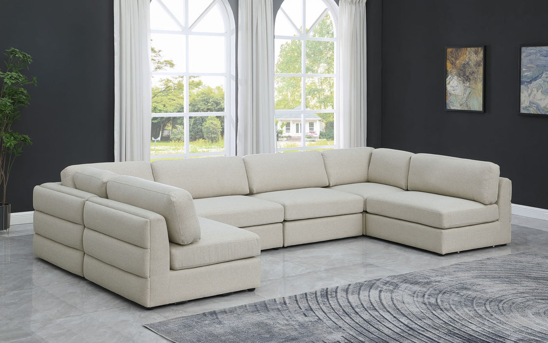 Beckham - Modular Sectional 6 Piece - Beige - Modern & Contemporary