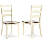 Woodanville - Dining Room Side Chair (Set of 2) - Cream / Brown