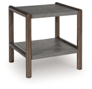 Kallenny - Rectangular End Table - Brown / Gray