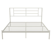 Praxis - King Bed With Simple Headboard - White