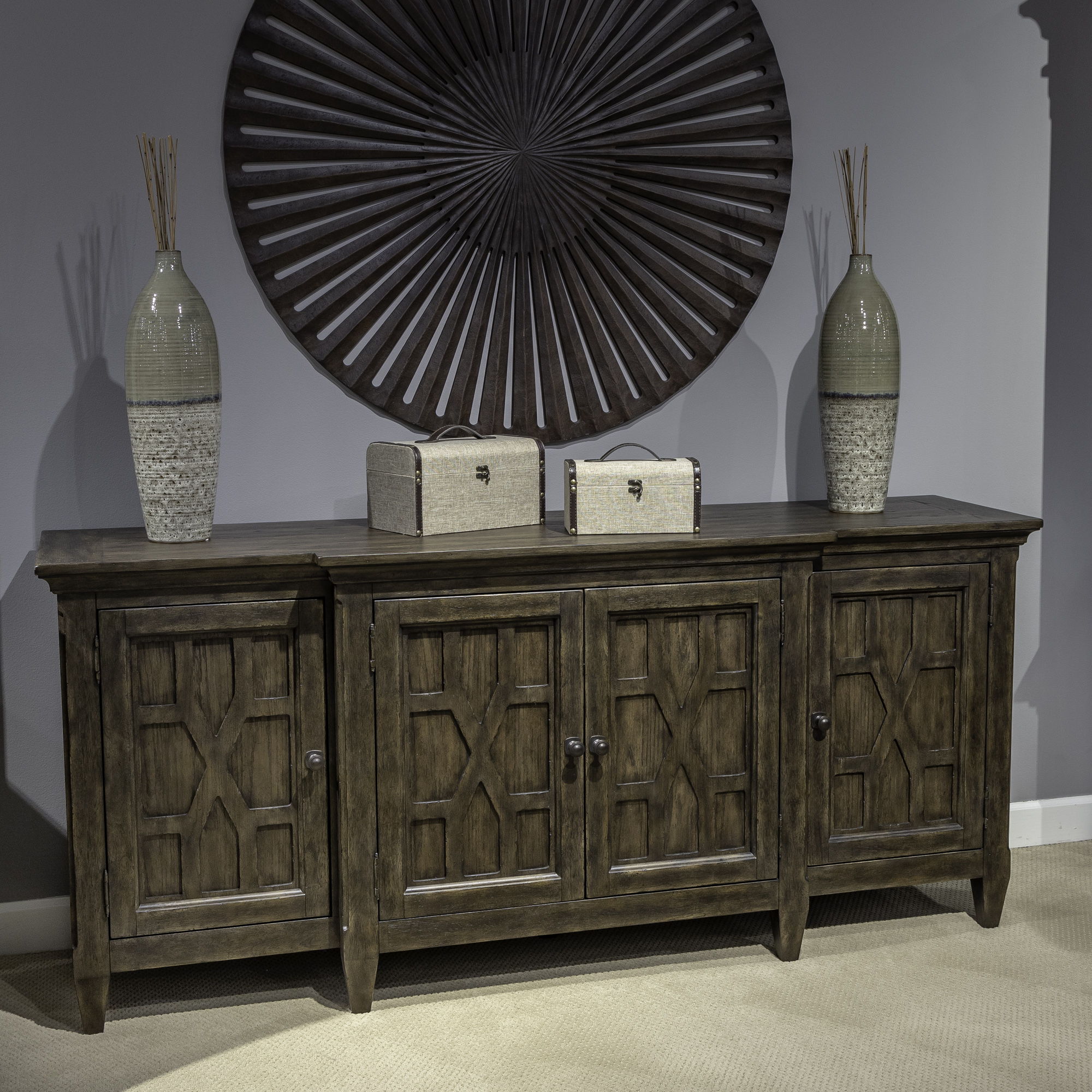 Paradise Valley - 76" TV Console - Dark Brown