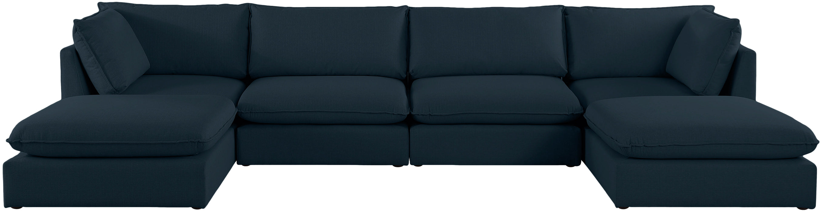 Mackenzie - Modular Sectional 6 Piece - Navy - Fabric - Modern & Contemporary