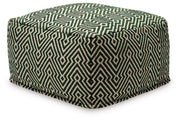 Abacy - Pouf - Green / Ivory