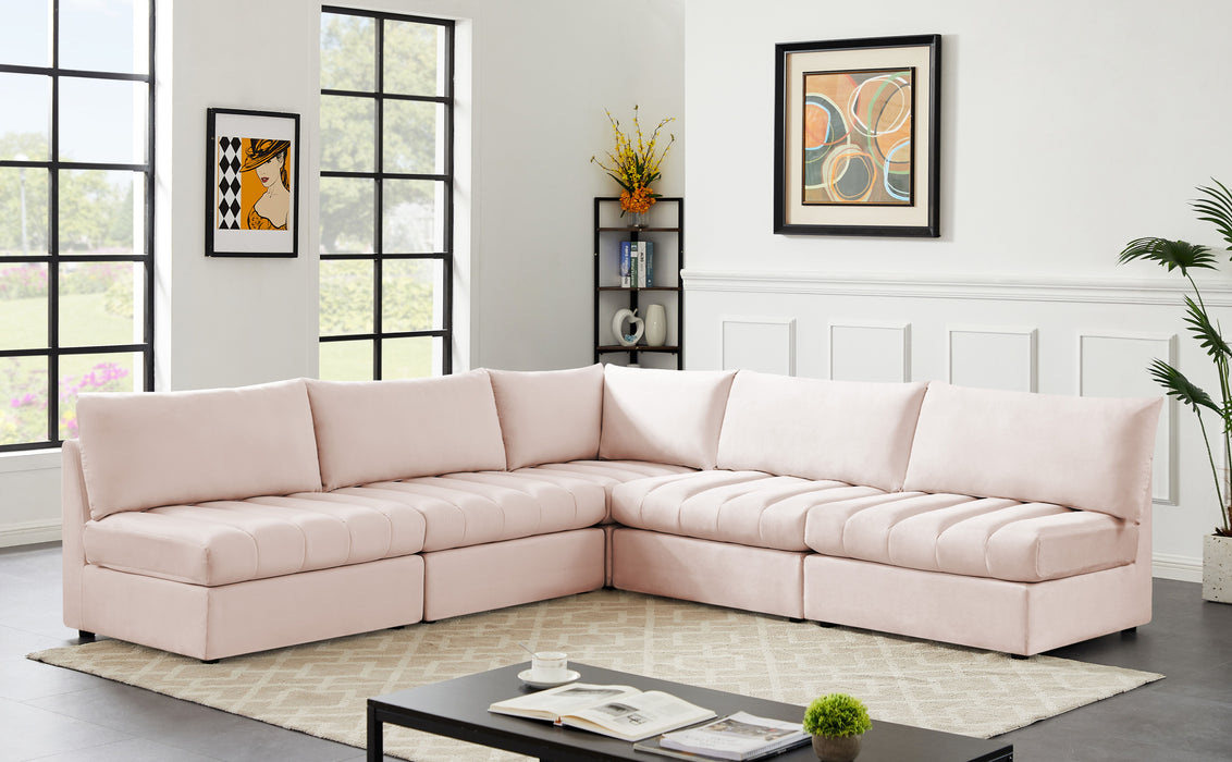 Jacob - Modular Sectional 5 Piece - Pink