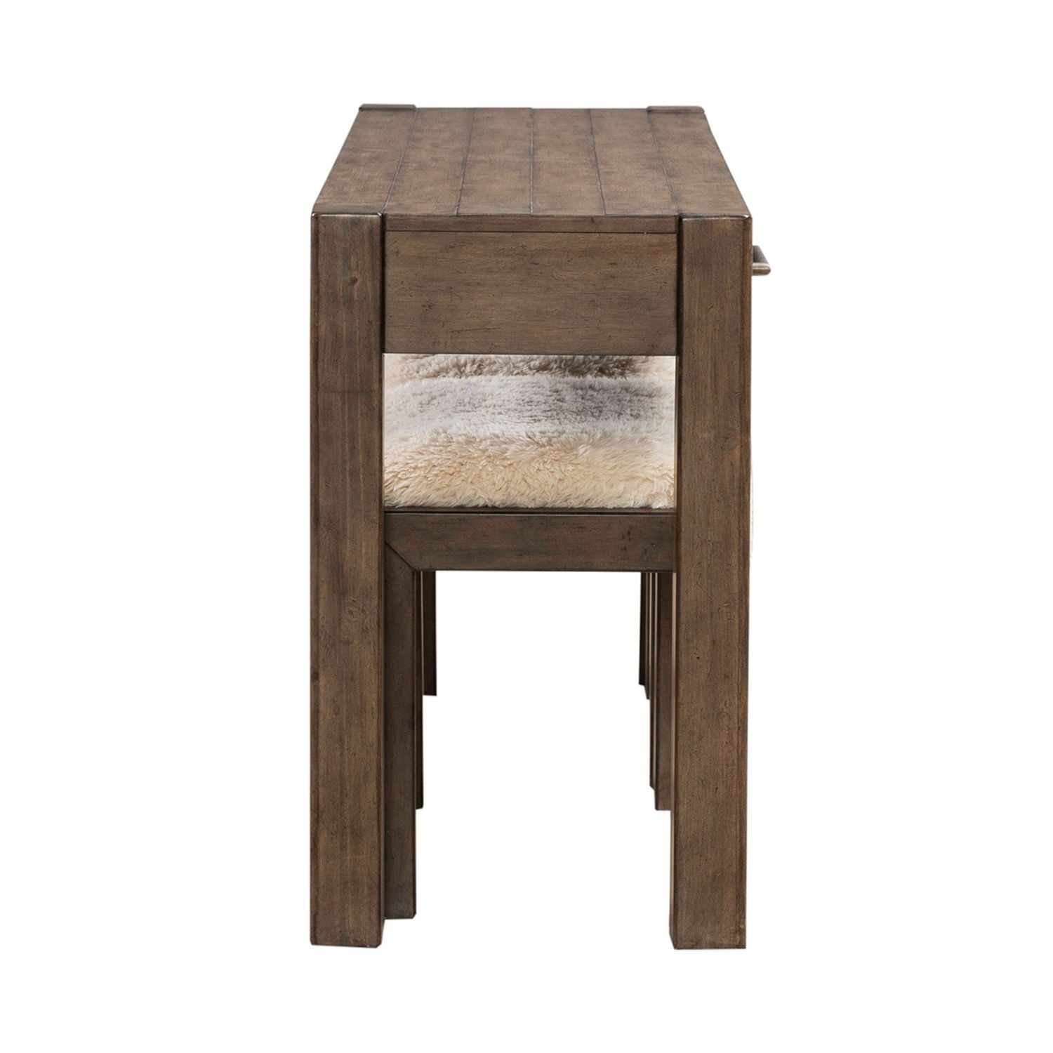 Broadmore - 3 Piece Table Set (1 Console Table 2 Console Stools) - Brown