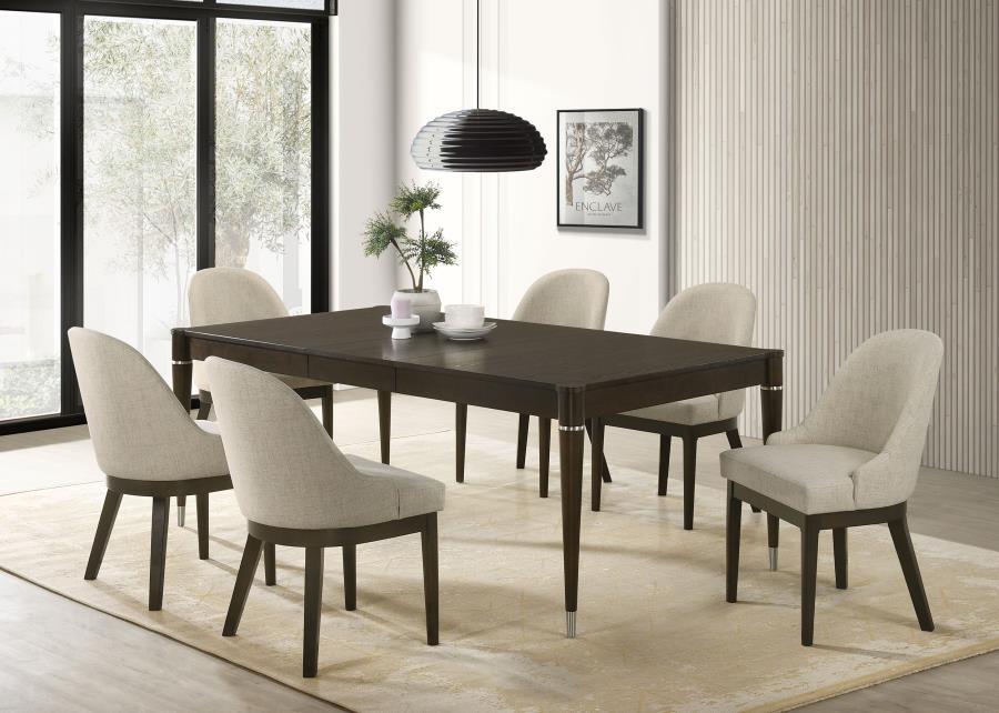 Reseda - 7-Piece Rectangular Dining Set - Ash Brown