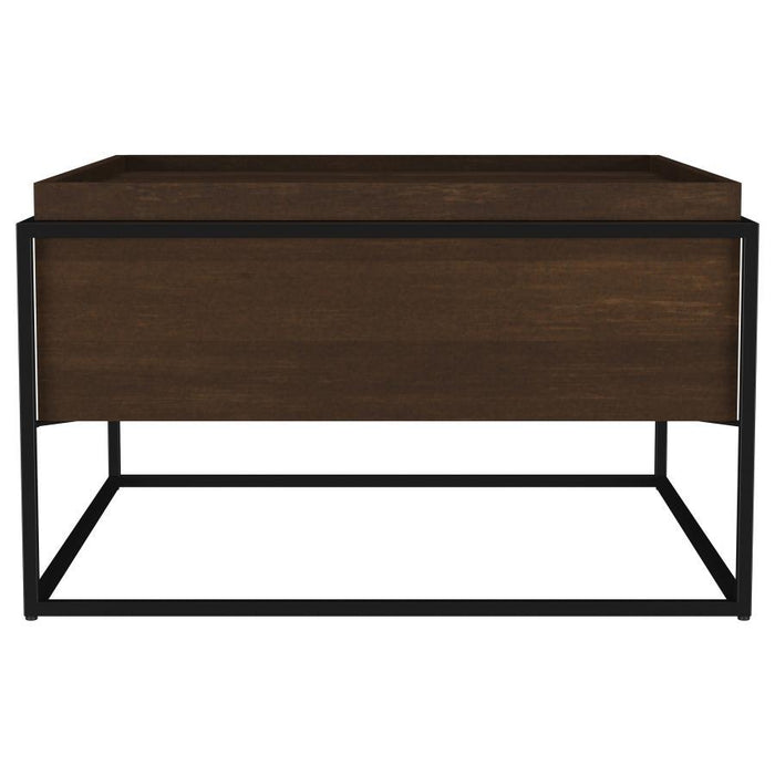 Fulton - 30" Square - Mango Wood Coffee Table - Dark Brown