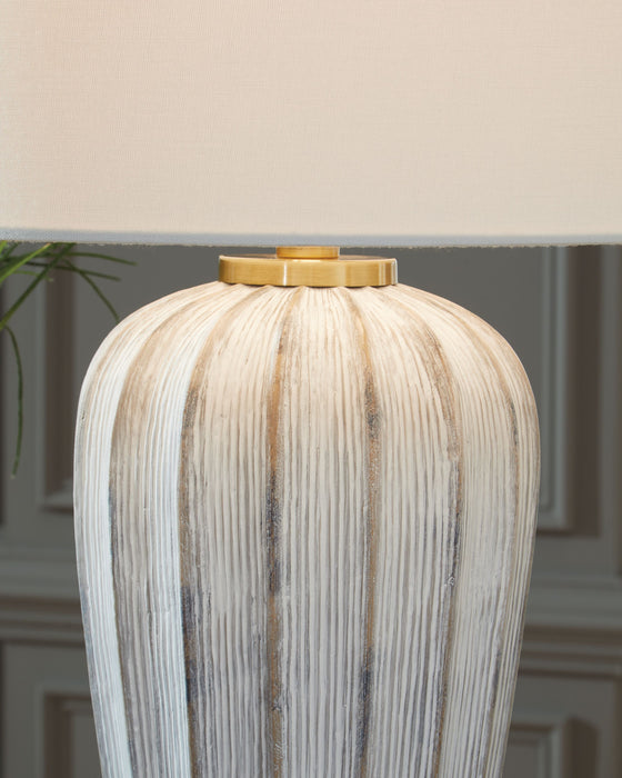 Lanwell - Antique Gray - Poly Table Lamp