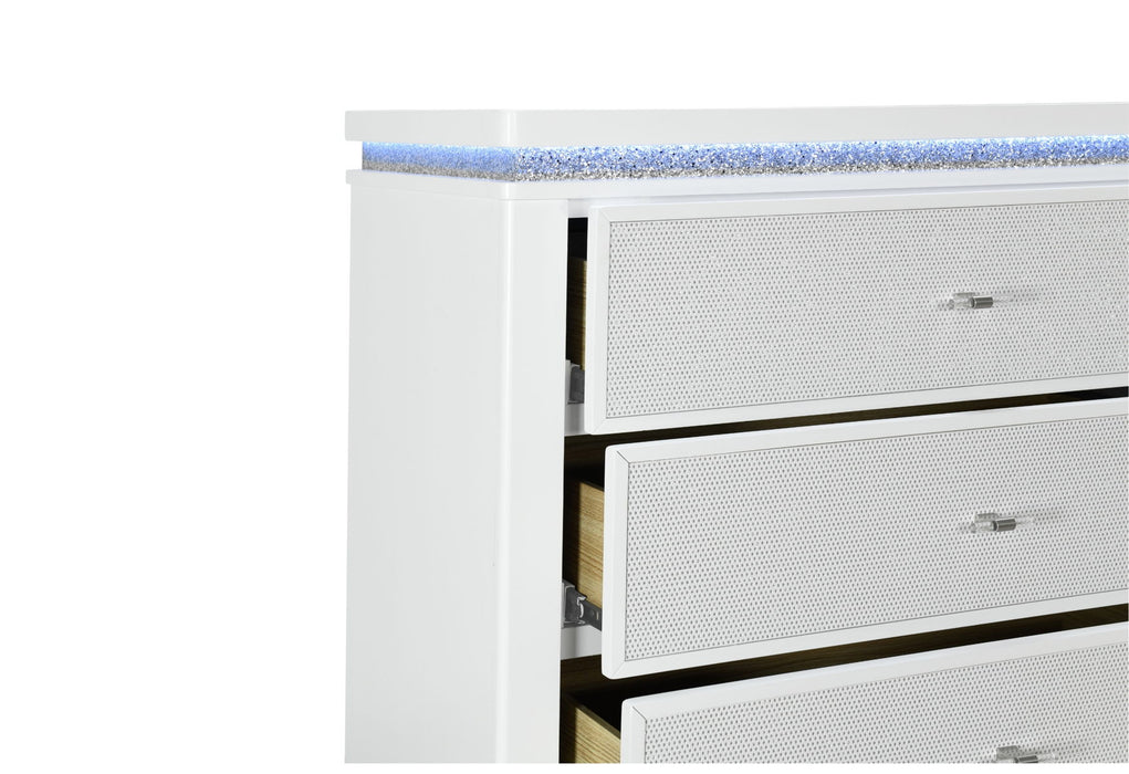 Alina - Dresser With LED - White