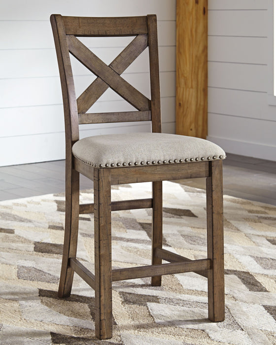 Moriville - Beige - Upholstered Barstool (Set of 2)