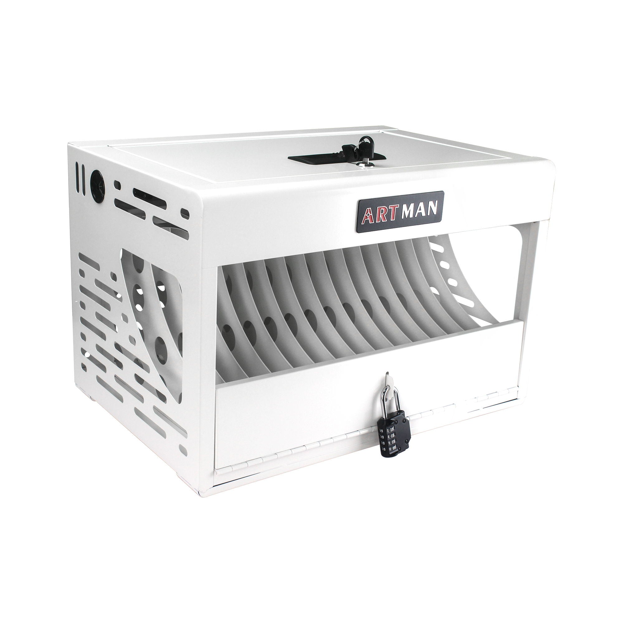 16 Bay Charging Cabinet For Laptop book, Locking Charging Station