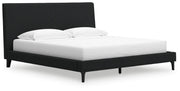 Cadmori - Upholstered Bed With Roll Slats