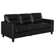 Scotland - Faux Leather Upholstered Track Arm Sofa