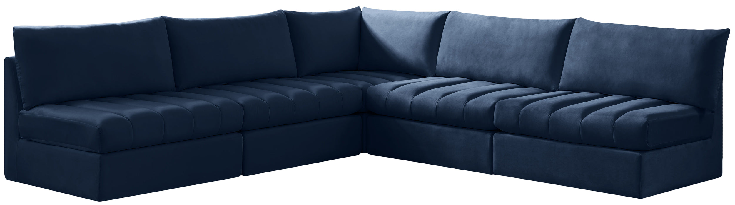 Jacob - Modular Sectional 5 Piece - Navy - Fabric - Modern & Contemporary