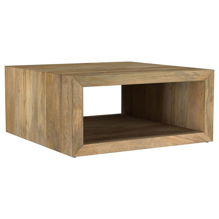 Benton - Square Solid - Mango Wood Coffee Table - Natural