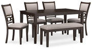 Langwest - Dining Room Table Set (Set of 6) - Brown