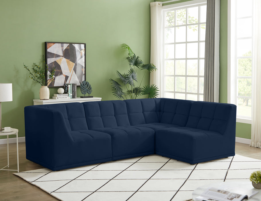 Relax - Modular Sectional 4 Piece - Navy