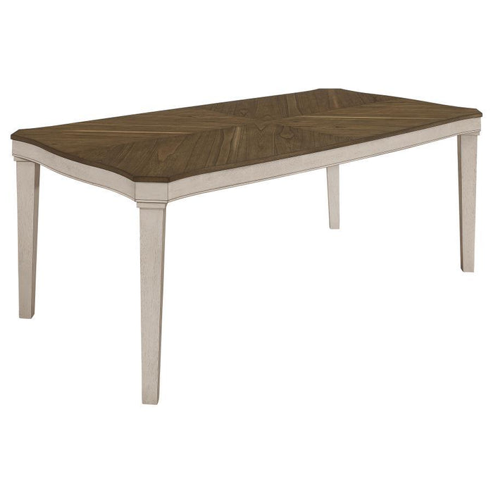 Ronnie - Rectangular Wood Dining Table - Rustic Cream