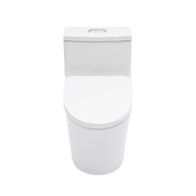 1 Piece Toilet For Bathroom, Dual Flush 1.24 / 1.43 Gpf, Soft Closing Seat - White